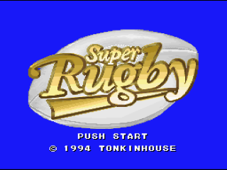 Super Rugby title screen for Super Famicom